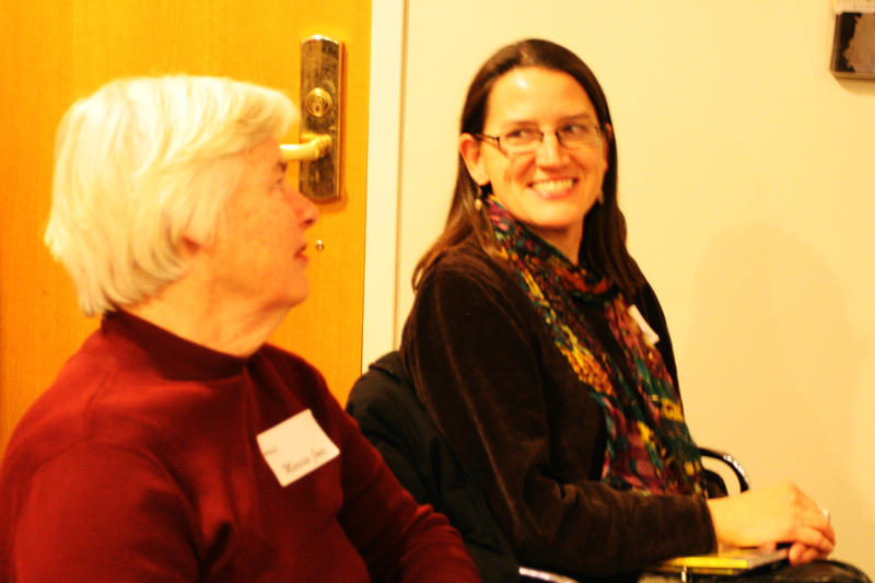 Marcia Jones and Linda Bollas, two members of the Columbus Cellos, performers on the CD